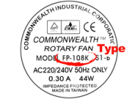 Étiquette COMMONWEALTH