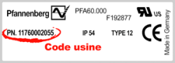 Étiquette PFANNENBERG