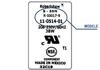 Étiquette ROBERTSHAW