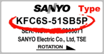 Étiquette SANYO ELECTRIC