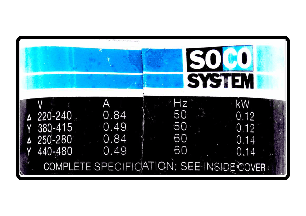 Étiquette SOCO SYSTEM