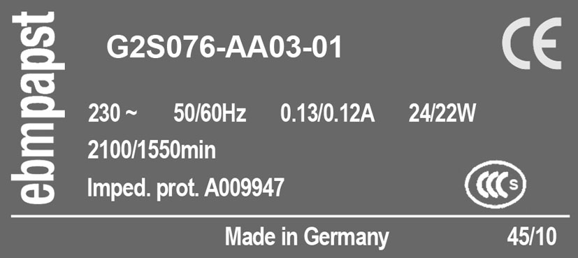 0004100000-VENTILATEUR EBMPAPST G2S076-AA03-01 5