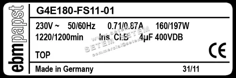 0004100035-VENTILATEUR EBMPAPST G4E180-FS11-01