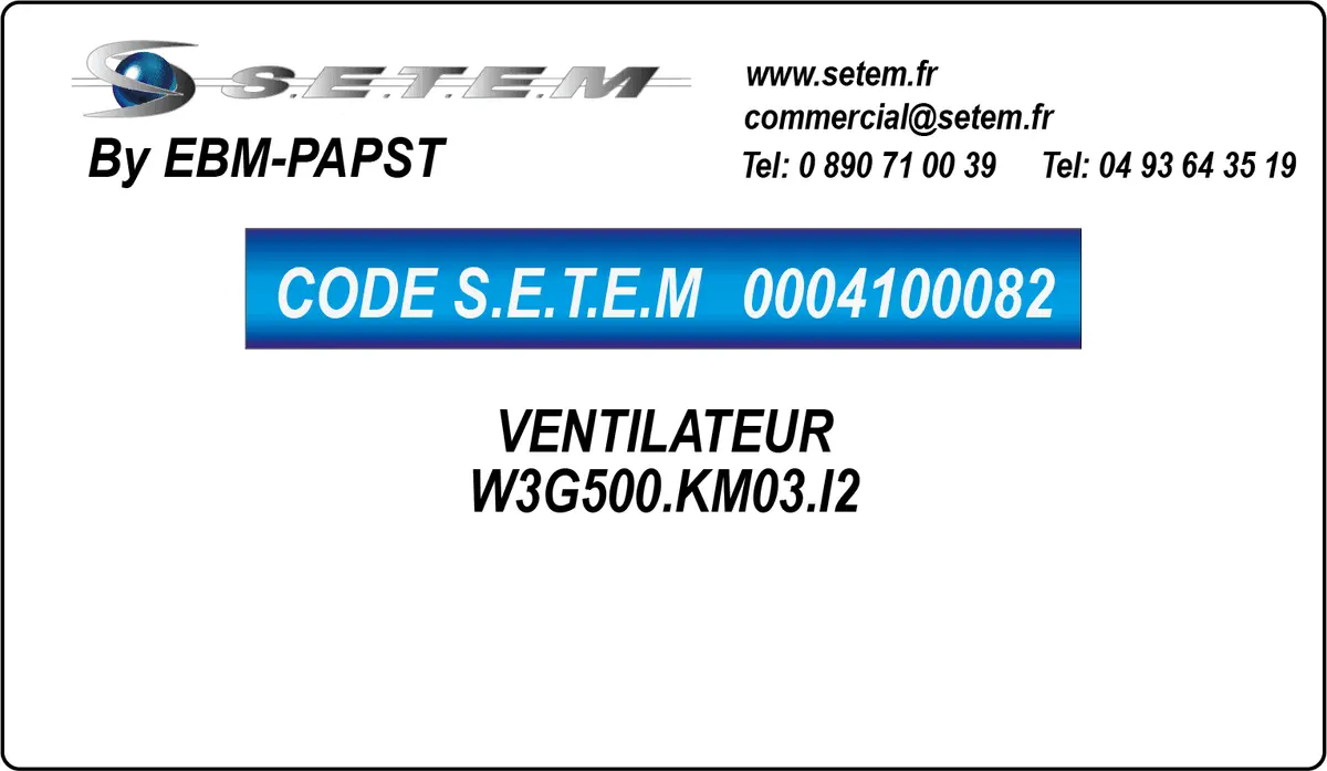 0004100082-VENTILATEUR EBMPAPST W3G500.KM03.I2