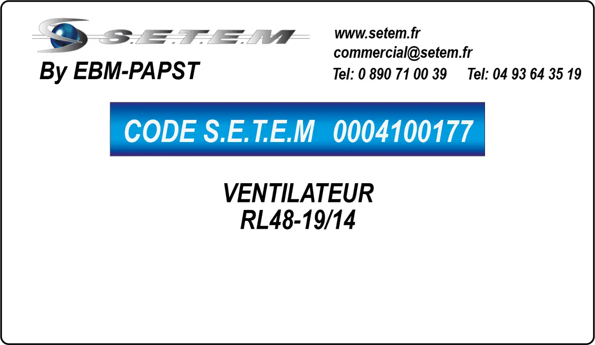 0004100177-VENTILATEUR EBMPAPST RL48-19/14