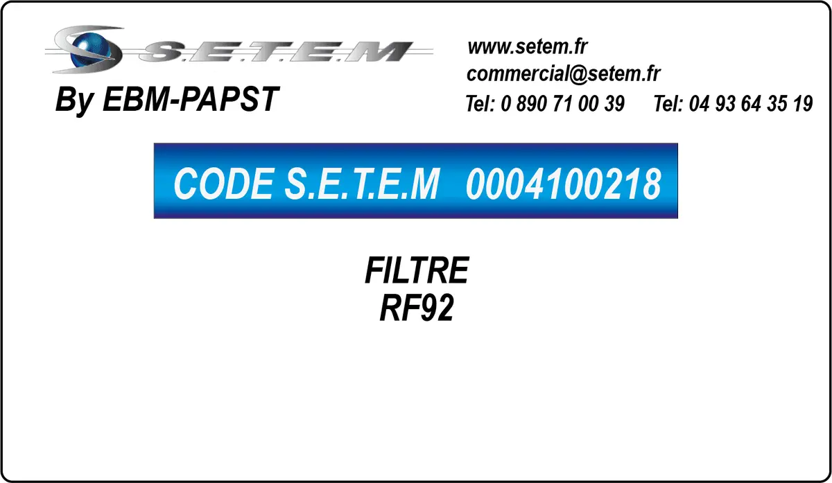 0004100218-FILTRE EBMPAPST RF92