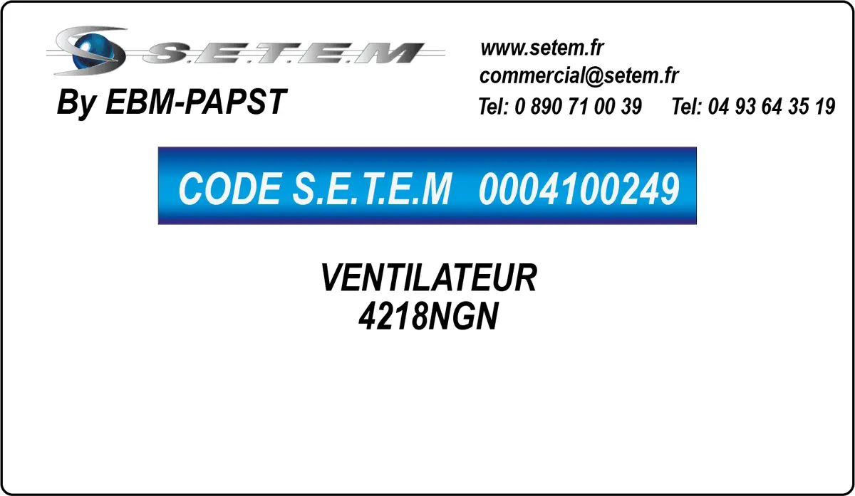 0004100249-VENTILATEUR EBMPAPST 4218NGN