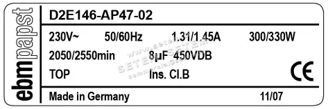 0004100253-VENTILATEUR EBMPAPST D2E146-AP47-02 3