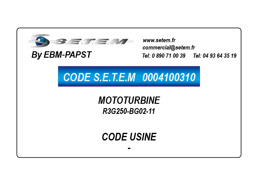 0004100310-MOTOTURBINE EBM-PAPST R3G250-BG02-11 7
