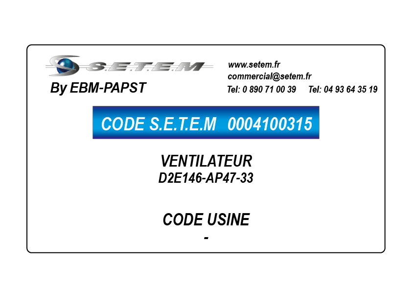 0004100315-VENTILATEUR EBMPAPST D2E146-AP47-33 6