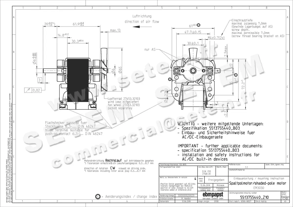 0004100343-VENTILATEUR EBMPAPST EM3030LH.571