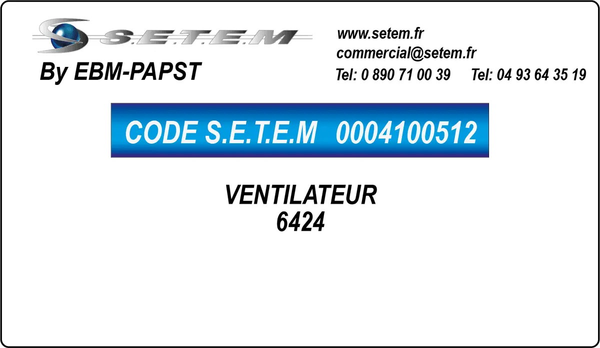 0004100512-VENTILATEUR EBMPAPST 6424