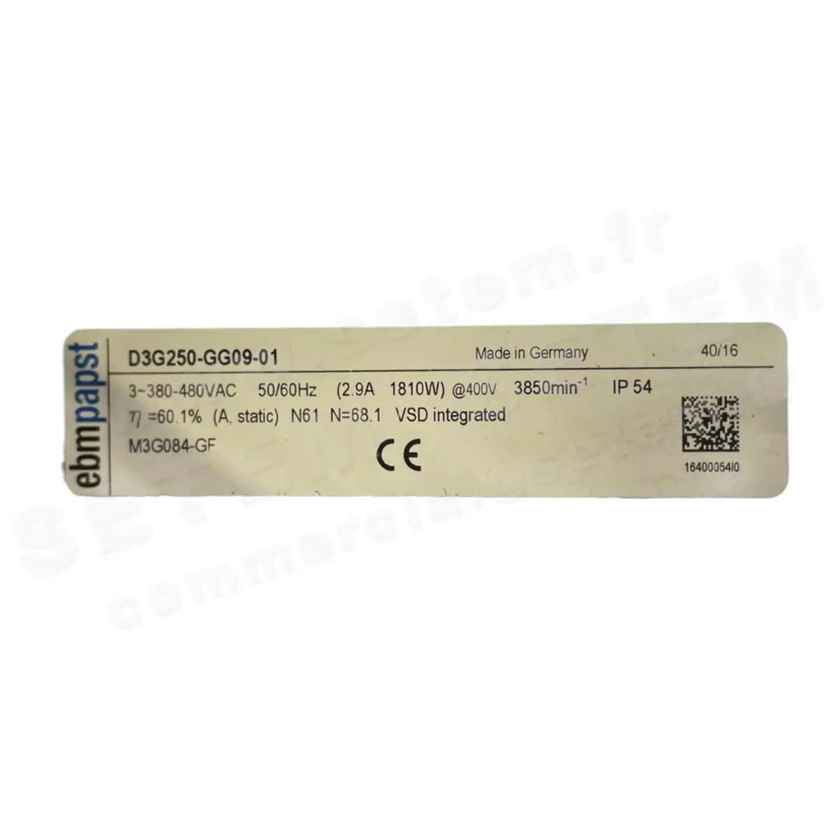 0004100537-VENTILATEUR EBM-PAPST D3G250-GG09-01