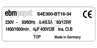 0004100559-VENTILATEUR EBMPAPST S4E300-BT16-34 2