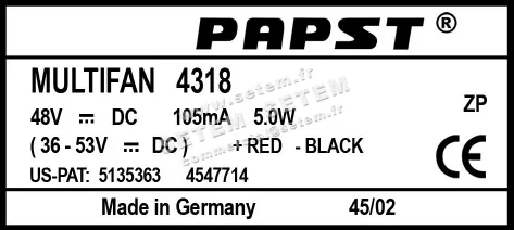 0004100630-VENTILATEUR EBMPAPST 4318 3