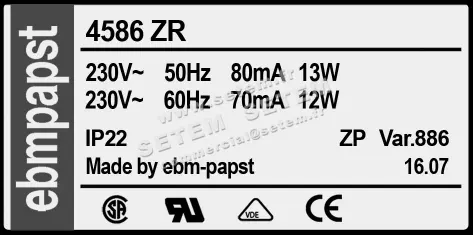 0004100651-VENTILATEUR EBMPAPST 4586ZR 2