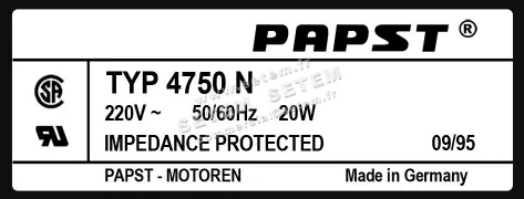 0004100664-VENTILATEUR EBMPAPST 4750N 2