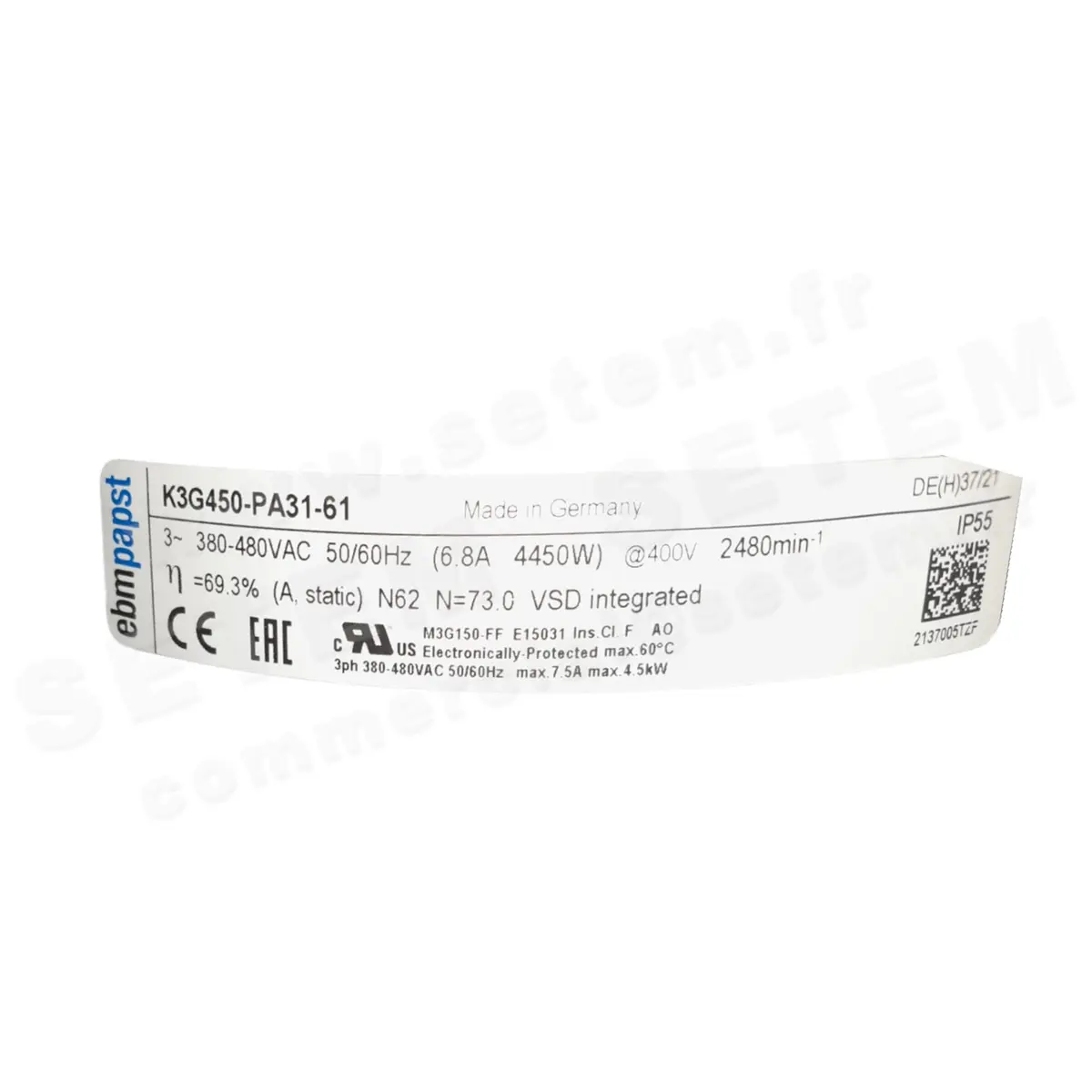 0004100673-VENTILATEUR EBM-PAPST K3G450-PA31-61