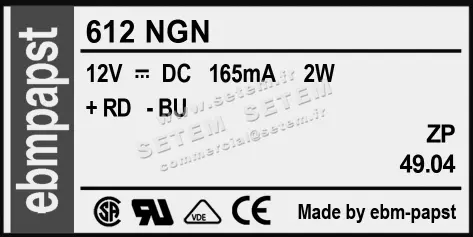 0004100689-VENTILATEUR EBMPAPST 612NGN 2