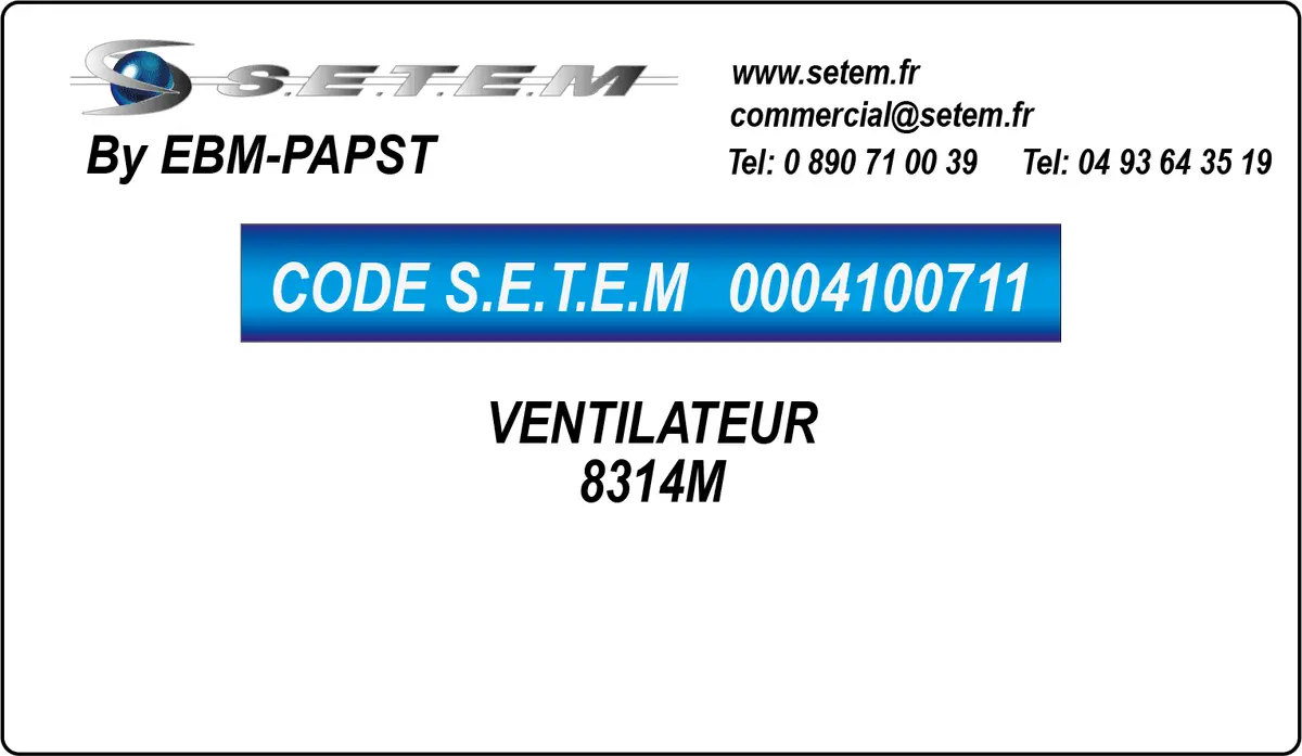 0004100711-VENTILATEUR EBMPAPST 8314M