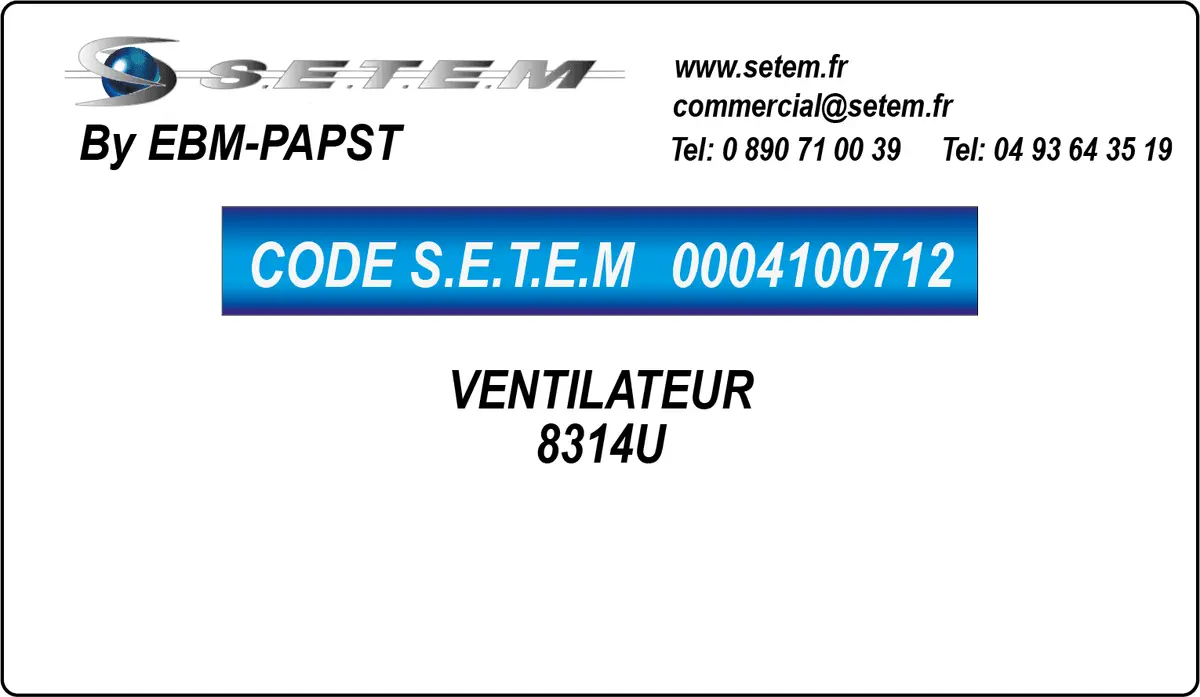 0004100712-VENTILATEUR EBMPAPST 8314U