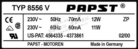 0004100737-VENTILATEUR EBMPAPST 8556V 2