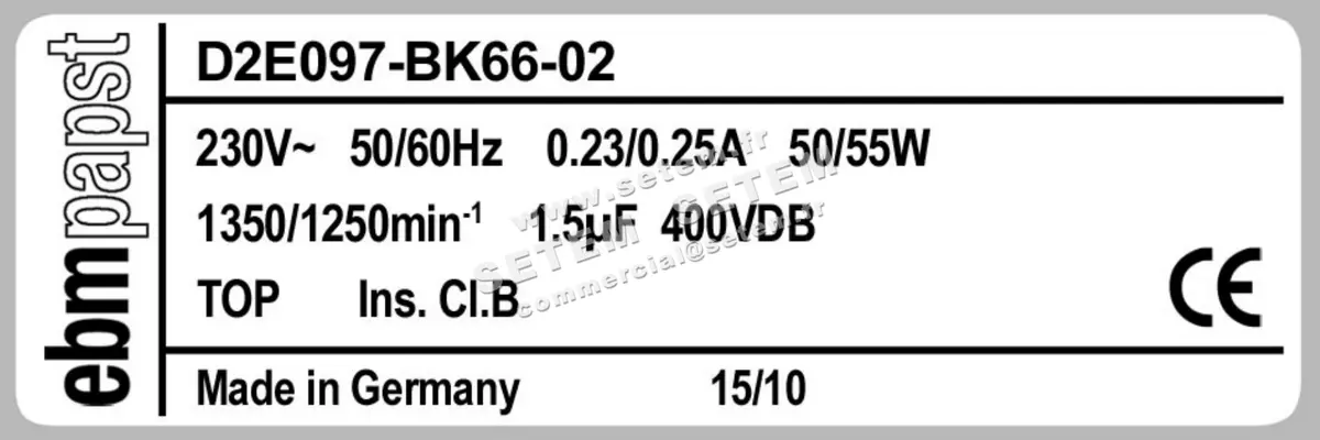 0004100988-VENTILATEUR EBMPAPST D2E097-BK66-02 3