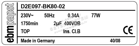 0004100993-VENTILATEUR EBMPAPST D2E097-BK80-02 3