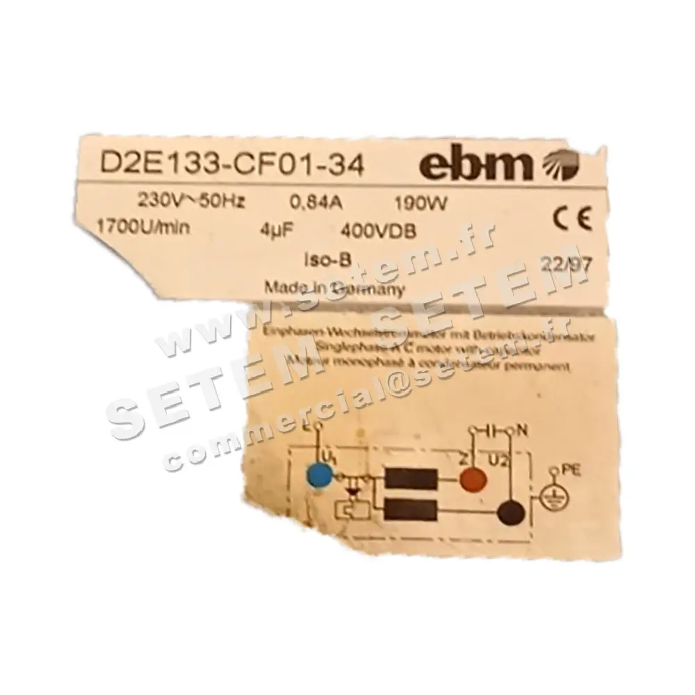 0004101108-VENTILATEUR EBMPAPST D2E133.CF01.34