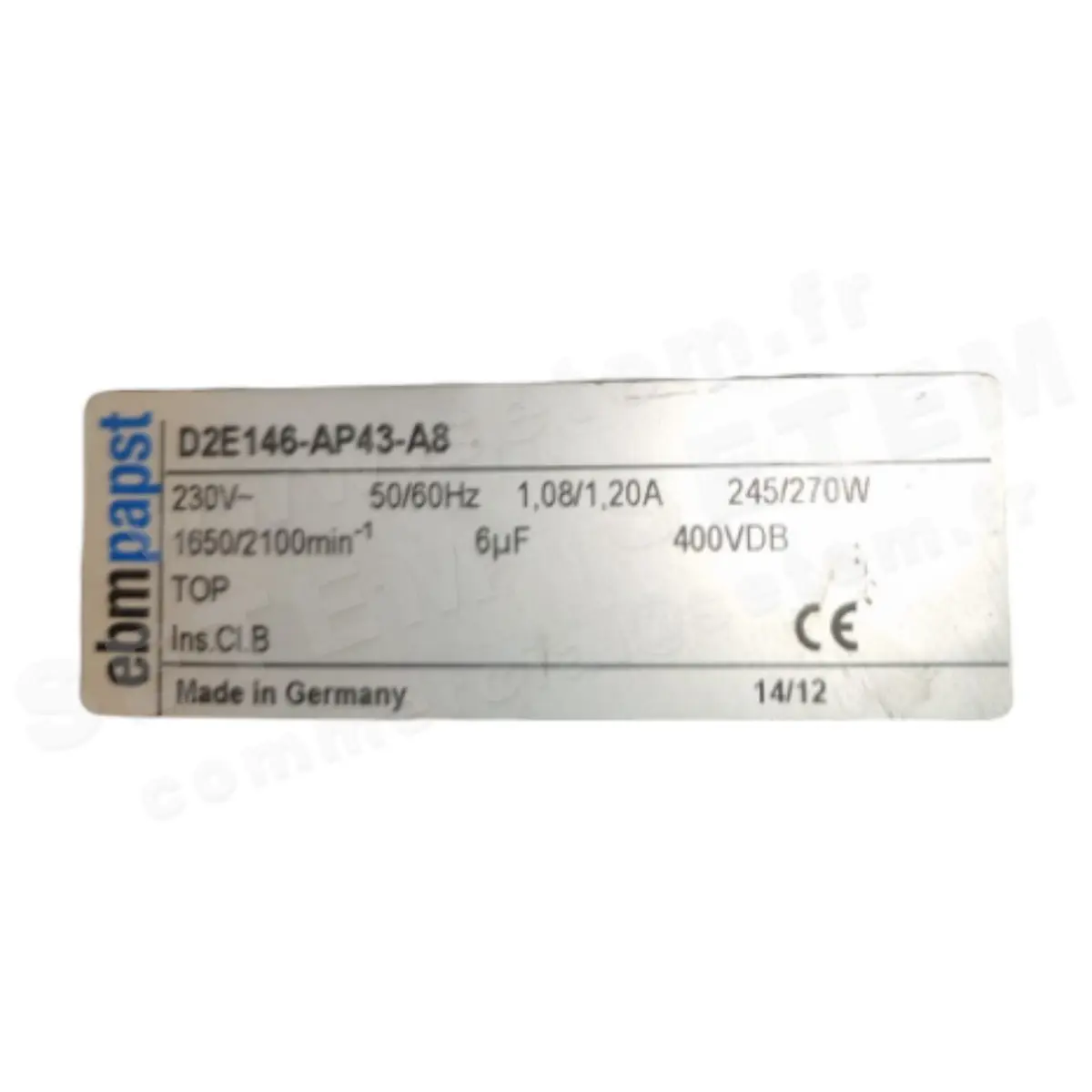 0004101257-VENTILATEUR EBMPAPST D2E146.AP43.A8