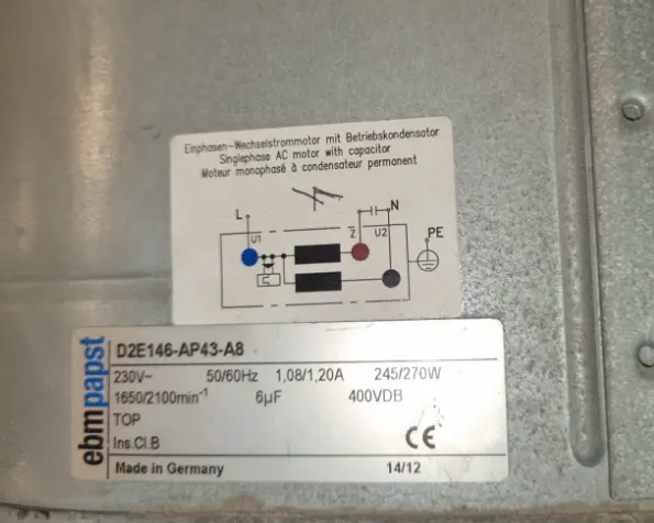 0004101257-VENTILATEUR EBMPAPST D2E146.AP43.A8 2