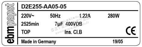 0004101408-VENTILATEUR EBMPAPST D2E225-AA05-05 3