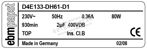 0004101511-VENTILATEUR EBMPAPST D4E133.DH61.D1 3