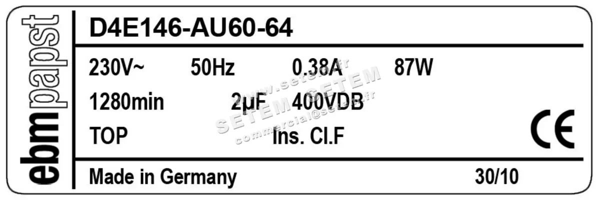 0004101559-VENTILATEUR EBMPAPST D4E146-AU60-64 3