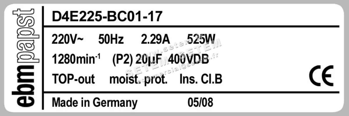 0004101653-VENTILATEUR EBMPAPST D4E225.BC01.17 4