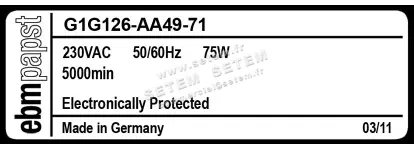 0004101757-VENTILATEUR EBMPAPST G1G126.AA49.71 3