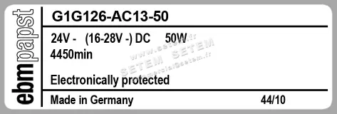 0004101802-VENTILATEUR EBMPAPST G1G126-AC13-50 3