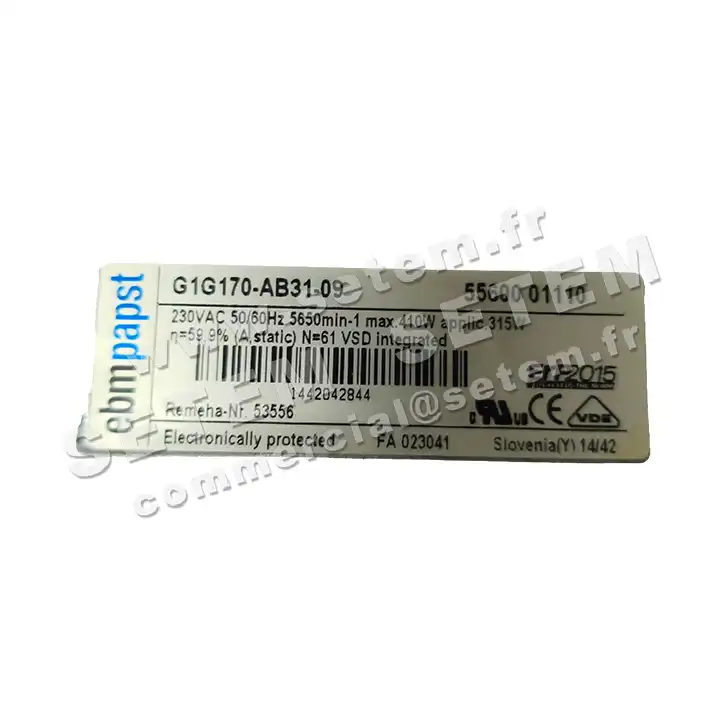 0004101910-VENTILATEUR EBMPAPST G1G170.AB31.09 2