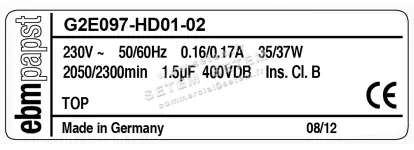 0004102043-VENTILATEUR EBMPAPST G2E097-HD01-02 3