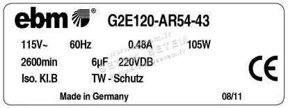 0004102091-VENTILATEUR EBMPAPST G2E120.AR38.46 3