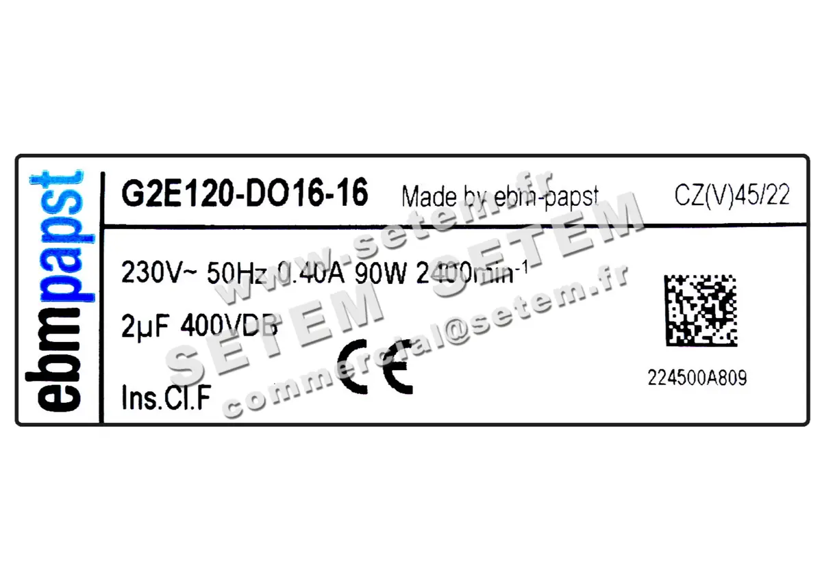 0004102155-VENTILATEUR EBMPAPST G2E120-DO16-16 4