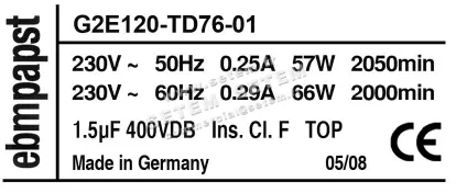 0004102172-VENTILATEUR EBMPAPST G2E120.TD76.01 2