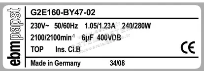 0004102373-VENTILATEUR EBMPAPST G2E160-BY47-02 3