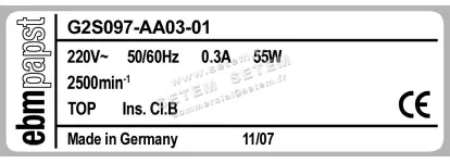 0004102452-VENTILATEUR EBMPAPST G2S097.AA03.01 3