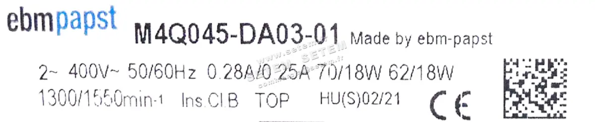 0004102580-MOTEUR EBMPAPST M4Q045.DA03.01 2