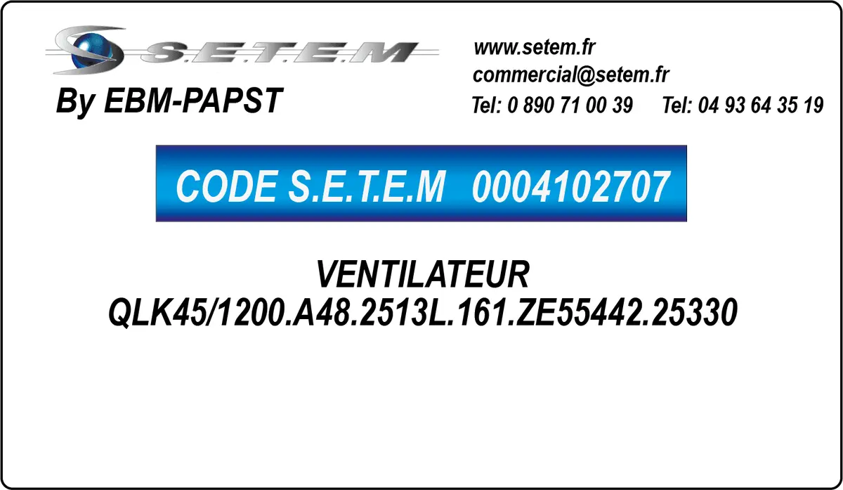 0004102707-VENTILATEUR EBMPAPST QLK45/1200.A48.2513L.161.ZE55442.25330