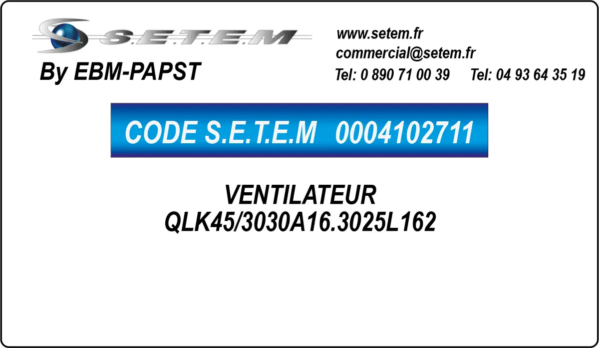 0004102711-VENTILATEUR EBMPAPST QLK45/3030A16.3025L162