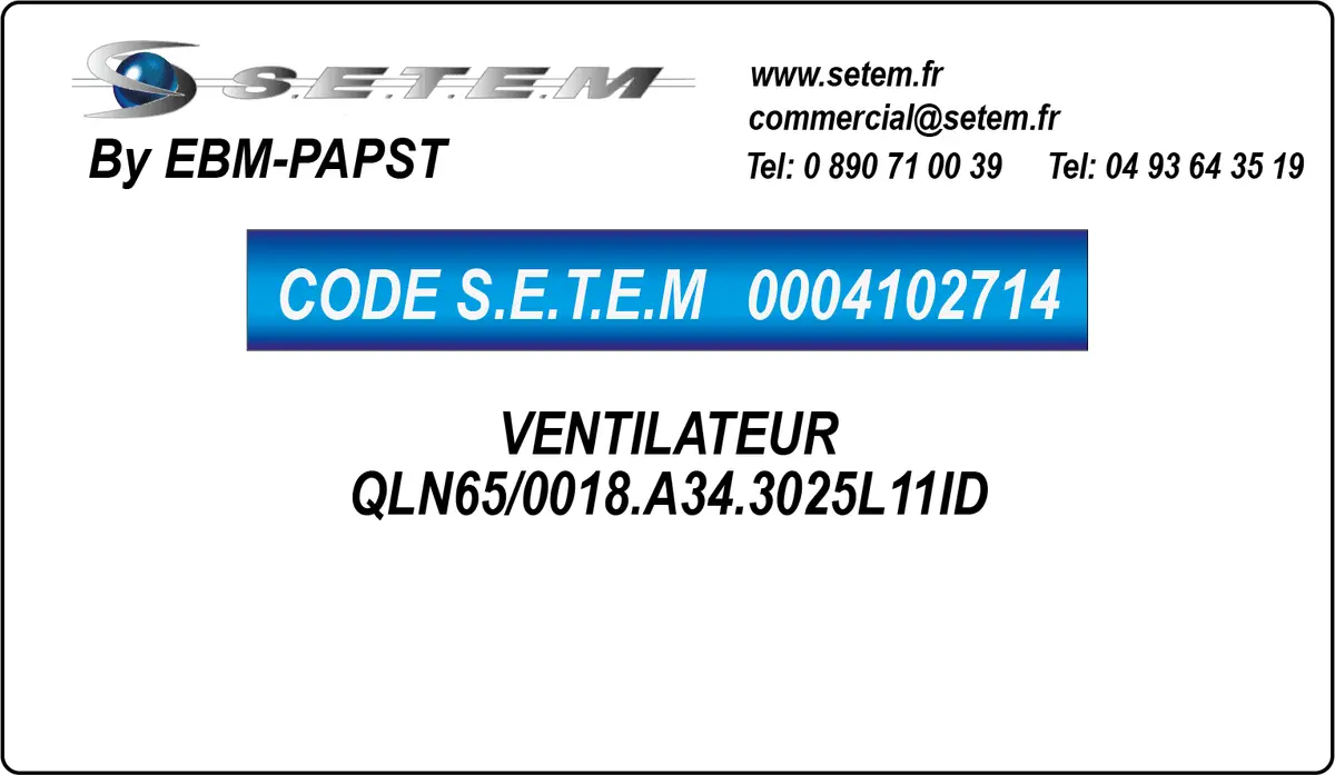 0004102714-VENTILATEUR EBMPAPST QLN65/0018.A34.3025L11ID