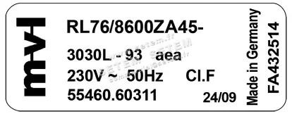 0004102761-VENTILATEUR EBMPAPST RL76/8600ZA45.3030L.93AEA 3