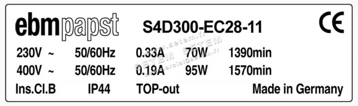 0004102960-VENTILATEUR EBMPAPST S3G300.AB56.01 3